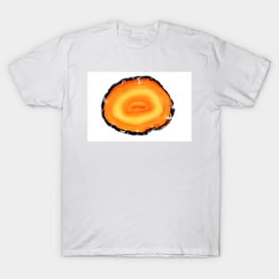 Orange agate slice mineral background T-Shirt